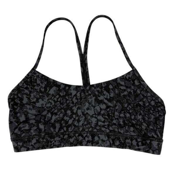 LULULEMON Flow Y Bra Nulu Light Support Size 8 Wild Thing Camo Deep Coal Multi - Picture 4 of 7